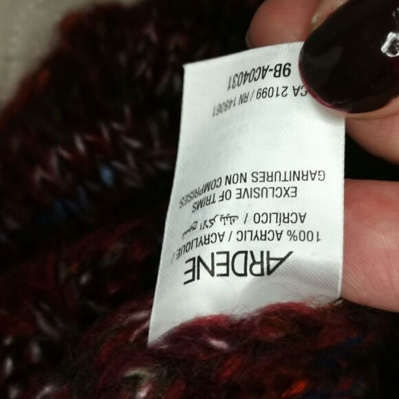 Lot of 2 Pink & Burgundy Chunky Knit Infinity Scarves NWT - Picture 9 of 10